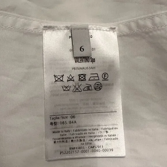 Valentino Women’s beads embellished cuffs dress in white size 10 NWT $4700 - Picture 14 of 15